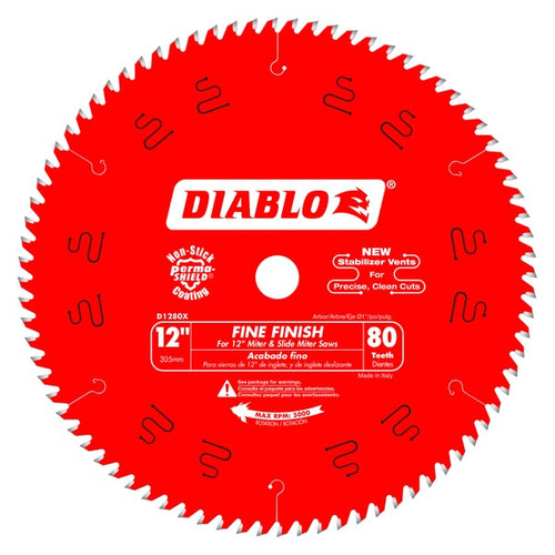 Load image into Gallery viewer, Diablo D1280X 12 in. x 80 Tooth Fine Finish Saw Blade
