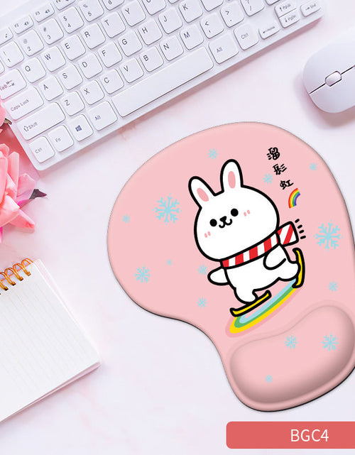Load image into Gallery viewer, Silicone wrist mouse pad female comfortable computer soft non-slip hand rest pad thick non-slip wrist rest cute game pad
