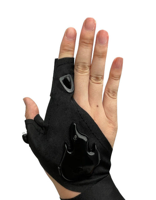 Load image into Gallery viewer, LED rechargeable fishing gloves with high elasticity, anti slip repair, lighting, luminous finger cots
