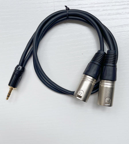 3.5mm 1/2 conversion dual XLR cable, 3.5 pairs of dual XLR male and female three core to two XLR male and female audio cable