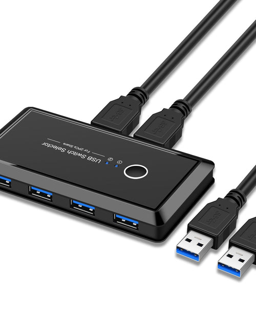 Load image into Gallery viewer, USB 3.0 printer sharer 4-port USB multi interface two computer switchers and splitters
