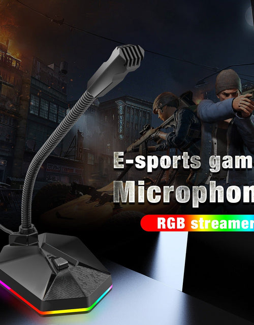 Load image into Gallery viewer, New microphone RGB luminous bendable USB microphone no drive voice chat video conference microphone
