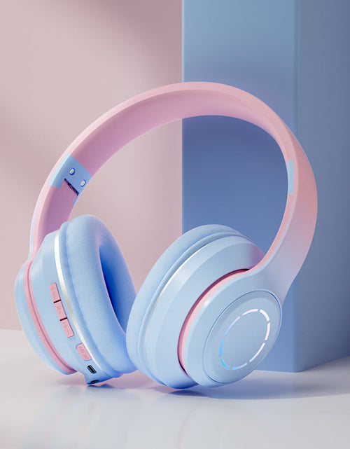 Load image into Gallery viewer, Gradient Bluetooth Earphones Head Mounted Phone Earphones Foldable Earphones
