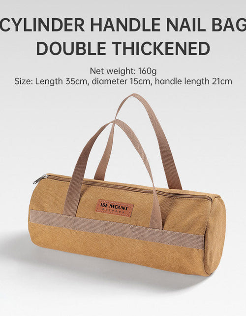 Load image into Gallery viewer, Outdoor Camping Accessories Storage Bag Tent Wind Rope Nail Tool Storage Bag Camping Portable Nail Bag Cylinder Bag
