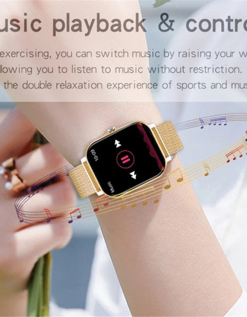 Load image into Gallery viewer, Women Smart watch Men 1.69" Color Screen Full touch Fitness Tracker Bluetooth Call Smart Clock Ladies Smart Watch Women

