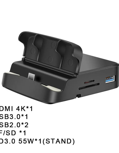 Load image into Gallery viewer, 8 in 1 Type C HUB Docking Station Phone Stand USB C To HDMI-compatible Dock Power Charger Adapter For MacBook For Samsung HUAWEI
