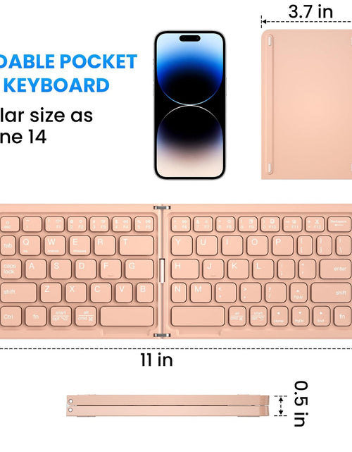 Load image into Gallery viewer, Ultra slim folding portable charging dual-mode Bluetooth keyboard with one click connection
