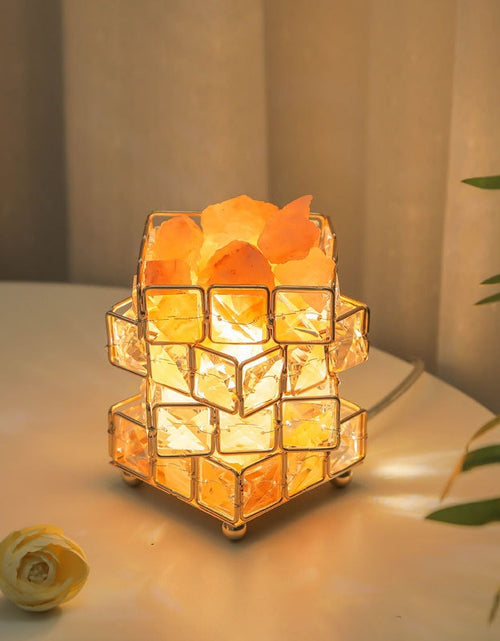 Load image into Gallery viewer, USB Crystal Table Lamp Three Color Dimming Magic Cube Stone Romantic Atmosphere Lights Bedroom Bedside Night Light For Home Room
