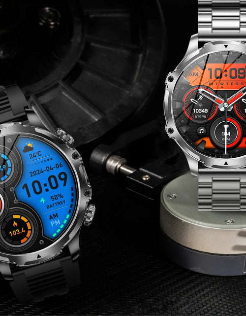 Load image into Gallery viewer, AK75 Smart Watch Flashlight  Men Outdoors Sports Fitness Tracker 700mah Large Battery BT Calling LED Light Smartwatch
