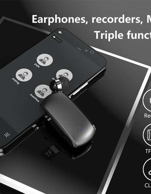 Load image into Gallery viewer, K68 New Collar style Bluetooth Earphones MP3 Earphones Wireless Telescopic Cable Single Ear Card Insertion Recording Earphones

