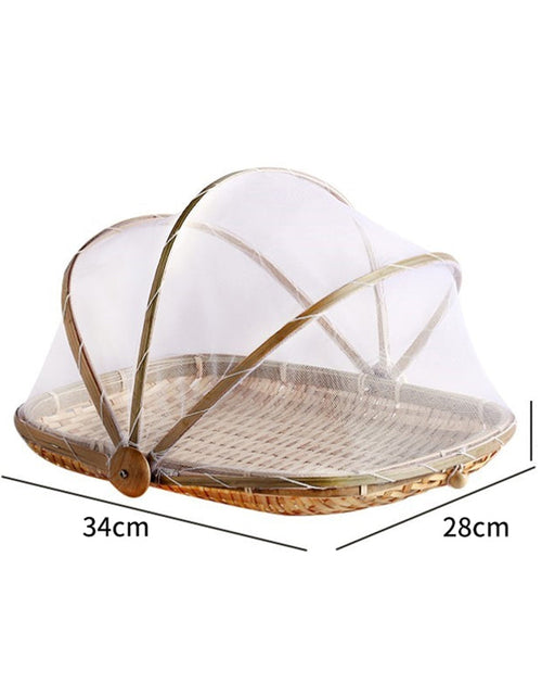 Load image into Gallery viewer, Handmade Bamboo Basket Steamed Bread Basket Bamboo Dustpan
