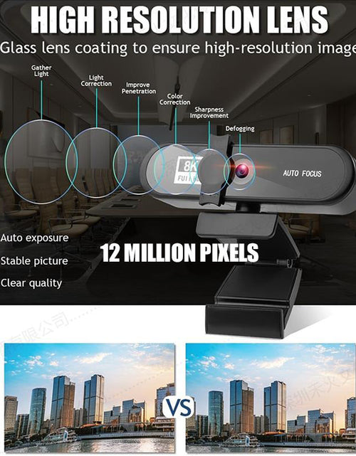 Load image into Gallery viewer, 4k Beauty Auto Focus 1080p Computer Camera 8K Network USB Live Webcam 2K Drive Free
