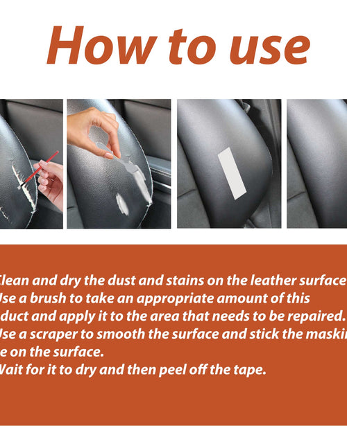 Load image into Gallery viewer, Leather Filling Cream, Car Seat Leather Sofa Leather Bag Leather Shoes Leather Clothing Care Cream
