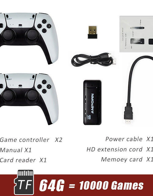 Load image into Gallery viewer, Wireless HD arcade PSP home TV game console U9 retro doubles mini game console
