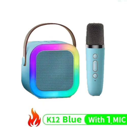 Load image into Gallery viewer, K12 Wireless Microphone Karaoke Machine Bluetooth Speaker KTV HIFI Stereo Sound RGB Colorful LED Lights For Outdoor Home Party

