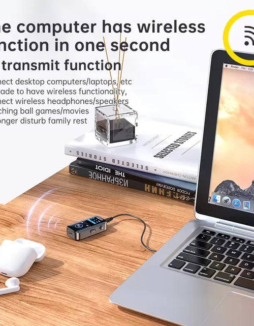 Load image into Gallery viewer, Bluetooth 5.4 Receiver Transmitter 3.5mm AUX Audio Receiver Support TF Card Wireless Audio Adapter With Mic LED Digital Display
