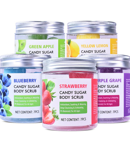 Brushed Candy Scrub Cream Fruit Fragrance Bath Salt Scrub Ball Body Scrub Cream