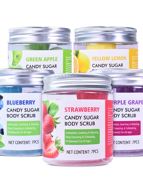 Load image into Gallery viewer, Brushed Candy Scrub Cream Fruit Fragrance Bath Salt Scrub Ball Body Scrub Cream
