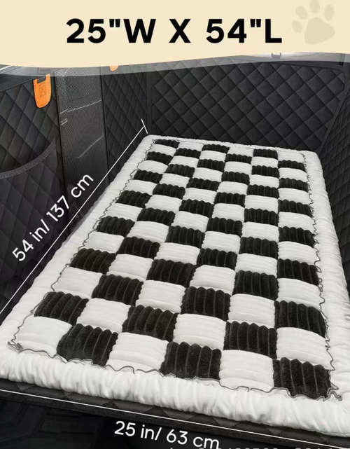 Load image into Gallery viewer, Sleeping Car Mat Pet Thickened Seat Pad Car Back Seat Checkered Dog Bed In Stock Factory Wholesale
