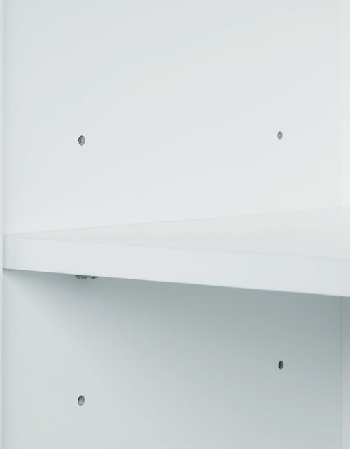 Load image into Gallery viewer, Bathroom storage cabinet, 4-door independent cabinet, adjustable shelf, open multi-layer shelf, white
