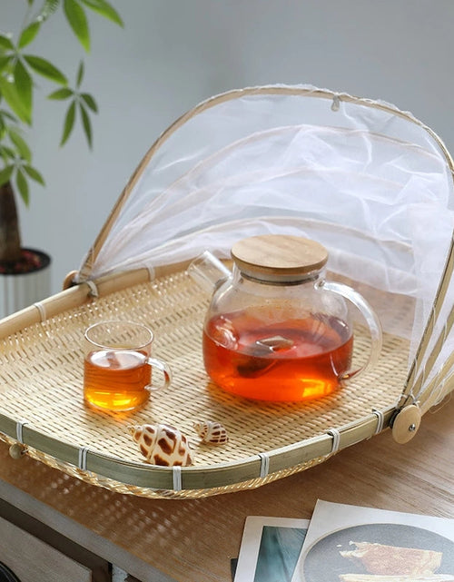 Load image into Gallery viewer, Handmade Bamboo Basket Steamed Bread Basket Bamboo Dustpan
