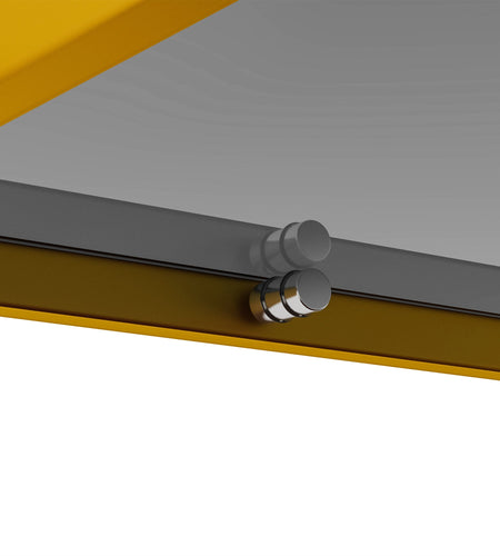 Rectangle Coffee Table with Gray Tempered Glass top and Golden Legs, Modern Table for Living Room