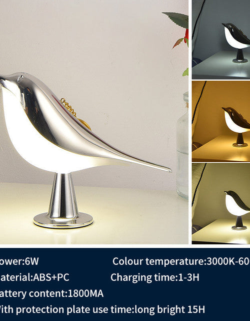 Load image into Gallery viewer, Creative Magpie Aromatherapy Lamp Car mounted Decorative Lamp Bedside Bird Night Lamp Three color Touch Charging Atmosphere Table Lamp
