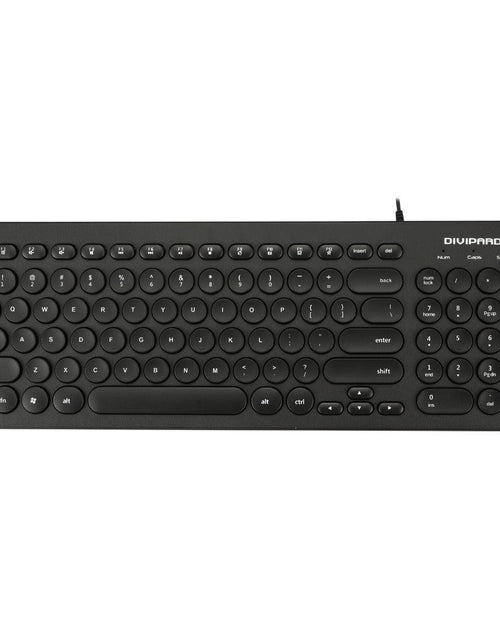 Load image into Gallery viewer, D520 Silent Wired Esports Keyboard USB Ultra Thin 104 Key Business Office Retro Punk Computer Gaming Keyboard
