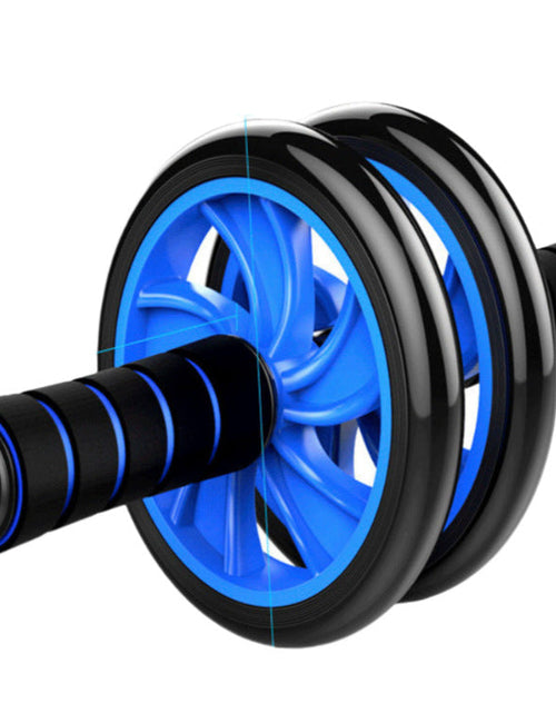 Load image into Gallery viewer, Abdominal Exercise Roller - Classic Dual Wheel with Foam Handles - Includes Extra Thick Knee Pad
