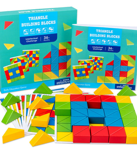 Children's puzzle, parent-child interaction, focus training, creative intelligence, triangle puzzle, building blocks, logical thinking toys