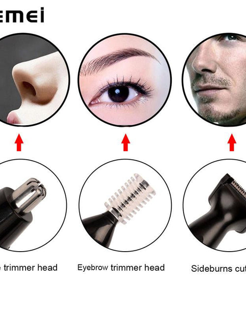 Load image into Gallery viewer, Kemei Fast shaving Men Electric Nose Ear Hair Trimmer Painless Women trimming sideburns eyebrows Beard hair clipper cut Shaver46

