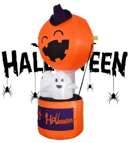 6FT Halloween Inflatable Pumpkin Ghost Hot Air Balloon Little Devil Pumpkin Ghost Festival Pumpkin Inflatable Mould