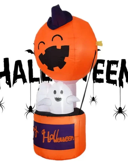Load image into Gallery viewer, 6FT Halloween Inflatable Pumpkin Ghost Hot Air Balloon Little Devil Pumpkin Ghost Festival Pumpkin Inflatable Mould
