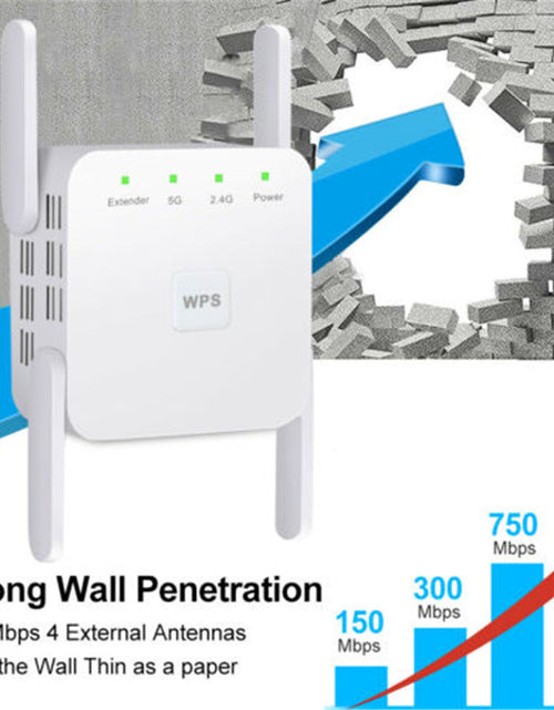 Load image into Gallery viewer, AC1200M dual band repeater wireless signal amplifier 5G high-power extender wifi repeater
