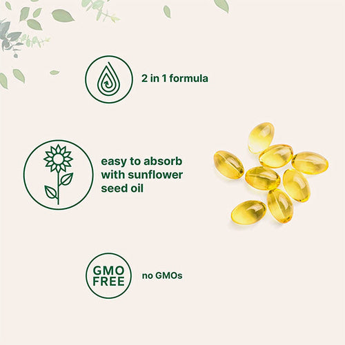 Load image into Gallery viewer, Vitamin D3+K2 Soft Capsules

