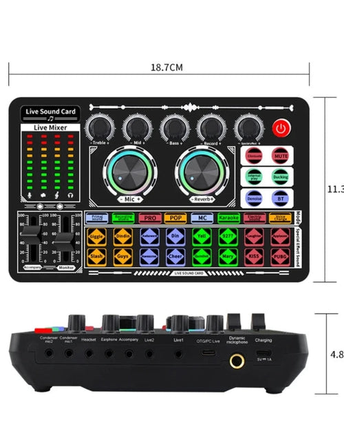 Load image into Gallery viewer, F999  Mixer Podcast Sound Board Live Sound Card for Live Recording Home KTV
