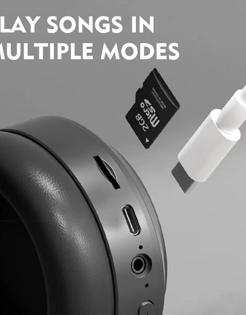 Load image into Gallery viewer, Head mounted wireless Bluetooth earphones for gaming, esports, 3D card insertion, foldable computer earphones, universal
