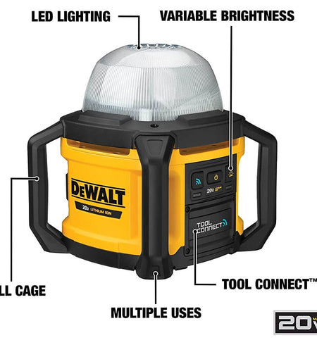 DEWALT DCL074 Tool Connect™ 20V MAX* All-Purpose Cordless Work Light (Tool Only)