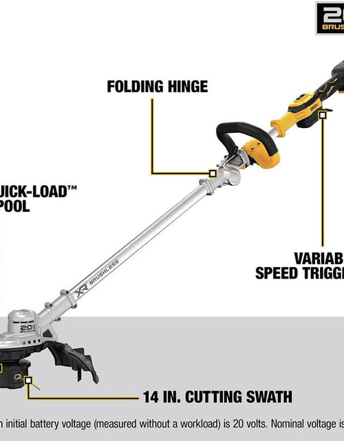 Load image into Gallery viewer, DEWALT DCST922B 20V MAX* 14 in Cordless Folding String Trimmer (Tool Only)
