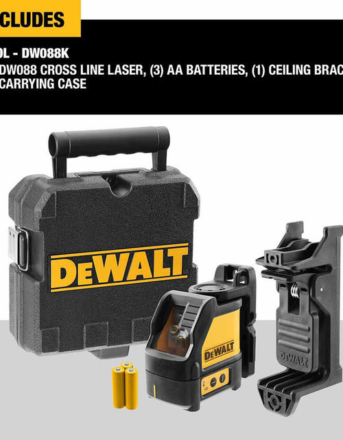 Load image into Gallery viewer, DEWALT DW088K Self Leveling Horizontal/Vertical Red Cross Line Laser
