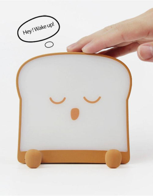 Load image into Gallery viewer, Toast Bread Night Light USB Charging Pat Timing Light Single-Sided Light-Emitting Square Bread Shape Bedside Lamp
