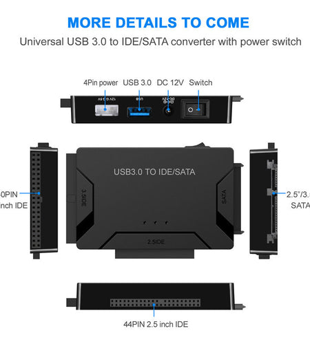 USB Easy Drive Cable SATA Easy Drive Cable USB 3.0 One to Three USB 3.0 to SATA/ide