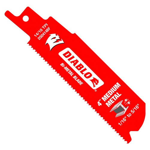 Load image into Gallery viewer, Diablo DS0414BF5 4 in. Bi-Metal Recip Blade for Medium Metal Cutting (3/32 in. to 5/16 in.) (5-Pack)
