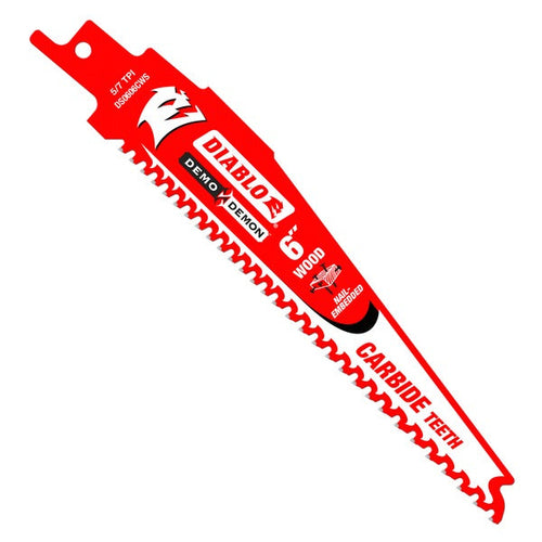 Load image into Gallery viewer, Diablo DS0606CWS3 6 in. Demo Demon Carbide Recip Blade for Nail-Embedded Wood (3-Pack)

