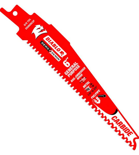 Diablo DS0609CGP3 6 in. Demo Demon Carbide General Purpose Recip (3-Pack)