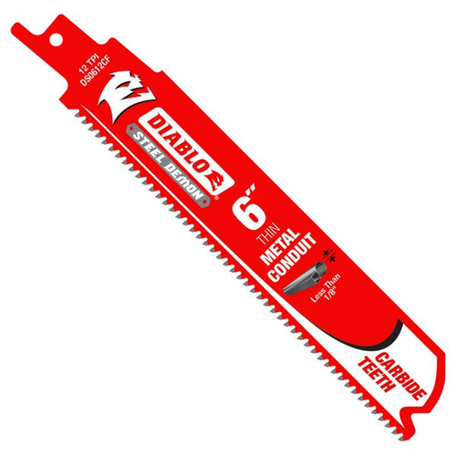 Load image into Gallery viewer, Diablo DS0612CF3 6 in. Steel Demon Carbide Blades for Thin Metal Conduit Cutting (3-Pack)
