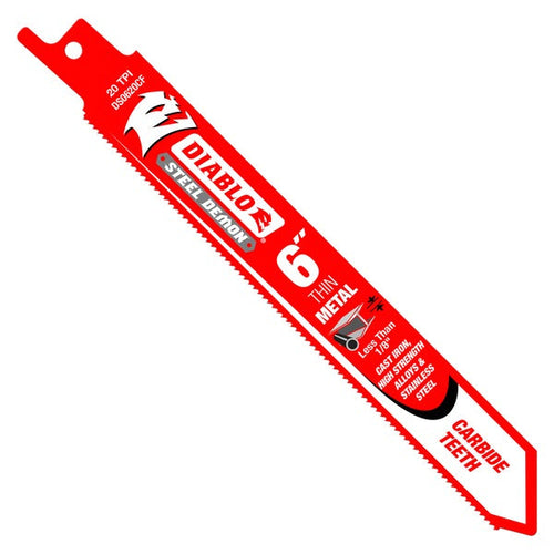 Load image into Gallery viewer, Diablo DS0620CF 6 in. Steel Demon Carbide Recip Blades for Thin Metal (less than 1/8 in.) Cutting

