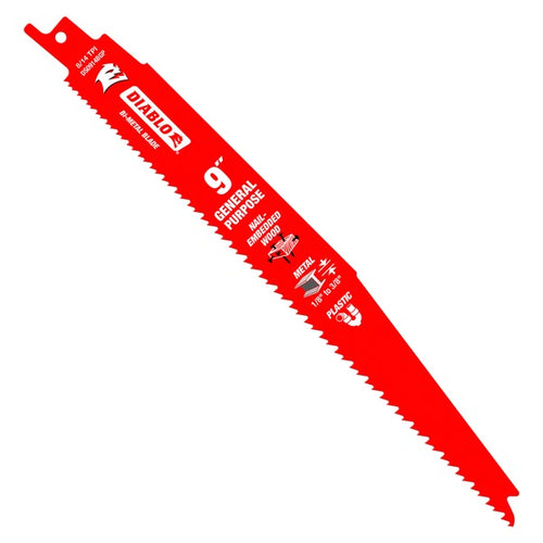 Load image into Gallery viewer, Diablo DS0914BGP5 9 in. Bi-Metal Recip Blade for Nail-Embedded Wood, Metal, and Plastic (5-Pack)

