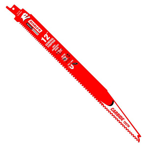 Load image into Gallery viewer, Diablo DS1209CGP3 12 in. Demo Demon Carbide General Purpose Recip (3-Pack)
