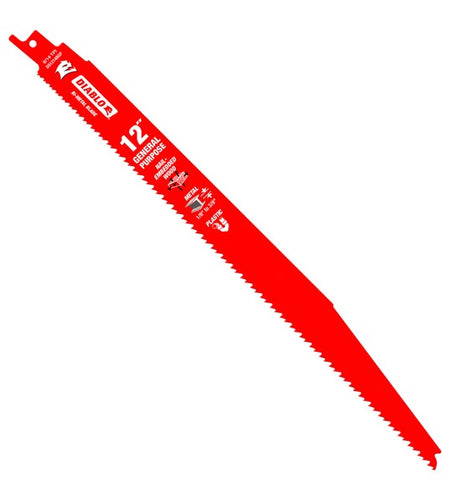 Diablo DS1214BGP5 12 in. Bi-Metal Recip Blade for Nail-Embedded Wood, Metal, and Plastic (5-Pack)